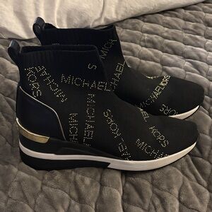 Michael Kors Black and Gold Sneakers